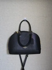【極美品】 COACH ショルダーバッグ ハンドバッグ シエラ サッチェル 黒 COACH】コーチ パイソン レザー マイクロ ミニ シエラ