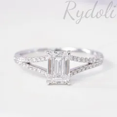 PT950 1.02ct オーダーメイドダイヤリング ラボグロウンダイヤモンド IGI鑑定書付き エメラルドカット ラボダイヤリング シンプルで華やか 指輪 大粒 ダイヤ リング 高級感ジュエリー 透明感あふれる輝き 上品 プラチナ製 エレガントな高級感リング