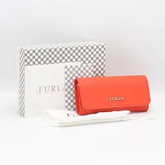 箱付 美品 フルラ オレンジ レザー ゴールド金具 6連 キーケース レディース 2000000 NSK OMI