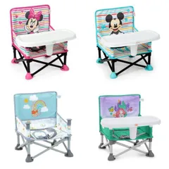 Kids2 Bright Starts Pop'n ベビーチェア ミニーマウス ミッキーマウス くまのプーさん アリエル ニモ ディズニー ベビー 出産祝い 椅子 テーブル付き 持ち運び 収納袋付き アウトドア 赤ちゃん 6ヶ月 プレゼント 出産祝い