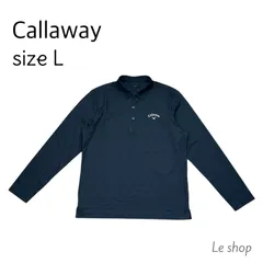 Callaway キャロウェイ 長袖ポロシャツ Lサイズ ネイビー ゴルフウェア メンズ 中古