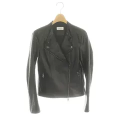 プラステ PLST エコレザーライダースジャケット アウター ジップアップ M 黒 ブラック /NR ■OS