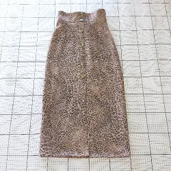 ◇ ⊇ ROYAL PARTY ロイヤルパーティー 豹柄 レオパード ロング丈 タイト スカート サイズF モカ系 レディース E  【1508260058599】のサムネイル