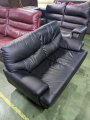 傷・汚れに強い合成皮革 2人用ソファ(Nシールドキャッツ3 BK)