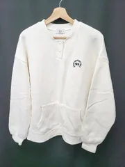 ◇ ⊆ MONO-MART モノマート 裏起毛 長袖 トレーナー サイズF アイボリー メンズ E  【1507010005470】