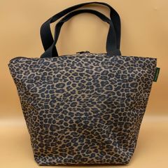 Herve Chapelier 925F ナイロン 舟型 ショルダー Lサイズ/エルベシャプリエ トート バッグ/ヒョウ レオパード 総柄 PANTHERE パンサー/フランス製 MADE IN FRANCE/ 服飾 (75-2025-0611-KO-008)