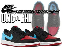 ナイキ ウィメンズ エアジョーダン 1 ロー OG NIKE WMNS AIR JORDAN 1 RETRO LOW OG black/dk powder blue-gym red cz0775-046 UNC TO CHICAGO ブラック AJ1のサムネイル