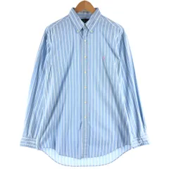 古着 ラルフローレン Ralph Lauren CLASSIC FIT クラシックフィット 長袖 ボタンダウンストライプシャツ メンズXL相当/eaa528171