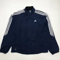 adidas アディダス CLIMAPROOF ナイロンジャケット スリーライナー メッシュライナー ウィンドブレーカー  右ポケット内破損 CHINA製 メンズM ネイビー