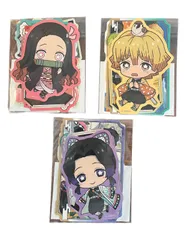 鬼滅の刃  ビッグダイカットステッカー (4枚入り)   3種セット ( 竈門禰豆子 & 我妻善逸 & 胡蝶しのぶ )