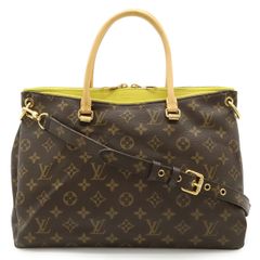 LOUIS VUITTON ルイ ヴィトン モノグラム パラス ハンドバッグ 2WAY ショルダーバッグ セミショルダー 肩掛け ピスタッシュ 黄緑 M41149