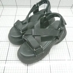 ◇ Θ HARE ハレ シンプル系 スニーカーソールサンダル サイズ24cm(L) ブラック系 レディース E  【1507280009086】