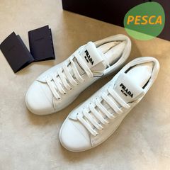 新品未使用】PRADA プラダ 厚底スニーカー 36½ 箱付き PRADA - プラダ PRADA スニーカー パデッドレザー 三角ロゴ