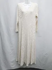 ◇ ⊂ CIAOPANIC チャオパニック 綿 長袖 ロング ワンピース サイズ1 アイボリー系 レディース E  【1410100029426】