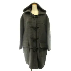 バーバリー ロンドン BURBERRY LONDON ダッフルコート ジャケット ウール混 ダークグレー S イングランド製のサムネイル