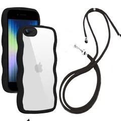 【人気商品】iPhone iPhone 7 ケース クリア ショルダー ケース 全面保護 人気 かわいい iPhone カバー 透明 スマホケース 8 薄型 軽量 首かけ 肩掛け 第3/2世代 縄掛けケース ストラップ付き 長さ調整可能 se 落下防止 Qi