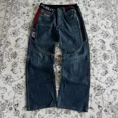 希少★FUBU フブ 90s ストーンウォッシュ加工 バギーデニムパンツ FUBU - 希少☆FUBU フブ 90s ストーンウォッシュ加工 バギー
