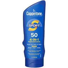 【送料込】Coppertone スポーツ日焼け止めローションSPF 50、7液量オンス