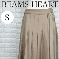 ビームスハート BEAMS HEART サイズS アシンメトリープリーツスカート ベージュ エレガント レディース ロング【A2743-20】