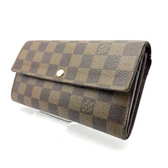 【 良品 】LOUIS VUITTON　ルイヴィトン　ダミエ　ポルトフォイユサラ　長財布　ブラウン
