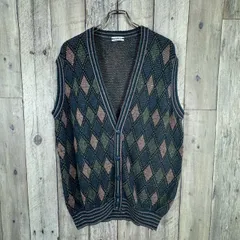 OLD PARIS 90s パリス 日本製 ニット ベスト ジャケット メンズ LL サイズ