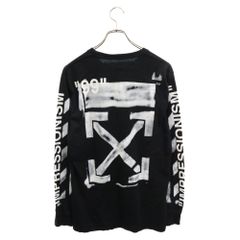 OFF-WHITE (オフホワイト) 19SS DIAG STENCIL L/S TEE ダイアゴナル ステンシル 長袖Tシャツ ロングスリーブ カットソー OMAB001R19185015 ブラック