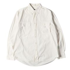 グッドイナフ 背ロゴ ボタンダウン コットンシャツ 00s オフホワイト S