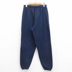 W32/古着 スウェット パンツ メンズ 90s 無地 紺 ネイビー 25aug26 中古 ボトムス ロング