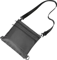 C-POSH 母の日 サコッシュ メンズ 小さめ 軽量 ポケット代わりのコンパクト 斜め掛けバッグ 20cm A6サイズ収納 無地( ダークグレー)