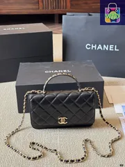 【今日特価】Chanel 23P WOC チェーンバッグ ローズゴールド-WTO輸入1