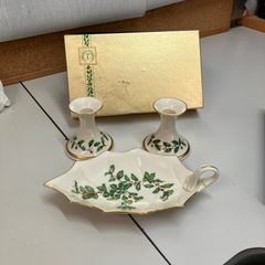 レノックス ホリデープレート & キャンドルスティックホルダー - クリスマス 陶器