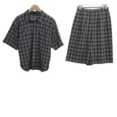 Leilian(レリアン) レディースパンツセットアップ サイズ11 M レディース - ネイビー×ダークイエロー×白 チェック柄/シースルーのサムネイル