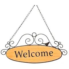 ブラケット］ウェルカムボード いかつい コベントアイアン［WELCOME