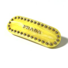 PRADA プラダ プレックス ヘアクリップ バレッタ 黒 ブラック - メルカリ