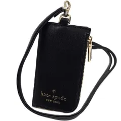 ケイトスペード アウトレット パスケース カードケース コインケース 小銭入れ ミニ財布 レディース ストラップ付き ブラック Kate Spade OUTLET WLR00139-001