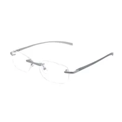 【迅速発送】Henghao 老眼鏡 ブルーライトカット 遠近両用 リムレス メガネ アルミニウム フレーム リーディンググラス シニアグラス H6022