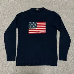 CHAPS Ralph Lauren ニット アメリカ 星条旗 緑 M.1624