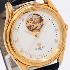 超希少✨GIVENCHY 自動巻き オープンハート 裏スケ スイス製 25石