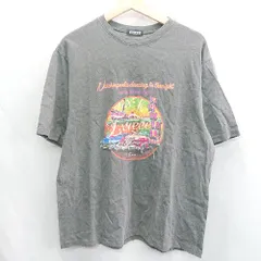 ◇ ⊂Φ EXIEEE イグジー プリント 半袖 Tシャツ サイズS ダークグレー メンズ E  【1501160037961】