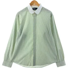 古着 ラルフローレン Ralph Lauren POLO by Ralph Lauren ラウンドカラー ストライプ柄 クレリックシャツ メンズXL相当/eaa534741