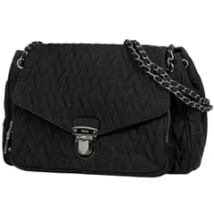 プラダ PRADA ロゴ チェーン ショルダーバッグ 肩掛け ハンドバッグ キルティング ショルダーバッグ ナイロン ネロ(ブラック) レディース 【中古】