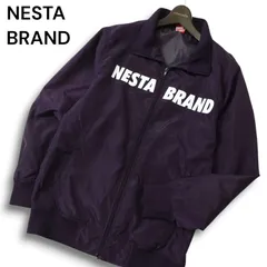 NESTA BRAND ネスタブランド 通年 ロゴプリント★ スタンドカラー ジップ ジャケット ブルゾン Sz.M メンズのサムネイル