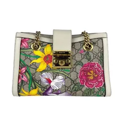 グッチ GUCCI  ショルダーバッグ GGフローラ パドロック ミディアム トート 498156
