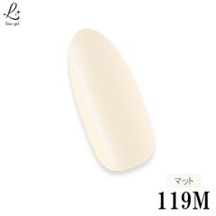 カラージェル 国産 化粧品登録 ジェルネイル マットカラー 5g LED/UVライト対応 119M アイボリー ivory プロ ネイル 単品 white ホワイト 白