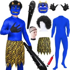 【迅速発送】COZENRE 節分 鬼 衣装 コスプレ 鬼コスプレ 8点セット 筋肉 赤鬼 青鬼 仮装 鬼面 こん棒 メンズ 鬼お面 虎腰巻き 手袋付き おに 赤鬼 青鬼 鬼衣装 おに 節分 豆まき オニ退治 節分豆 舞台 演劇 イベント コスチューム 小道具