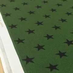 1ｍ　KTS3681-41 ダークグリーン/ブラック　生地 星柄 布 綿 ツイルプリント 青 緑 系 子供 おしゃれ かわいい 綿 布地 110cm幅