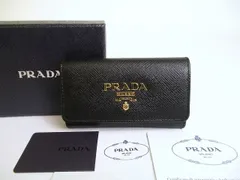 プラダ PRADA サフィアーノ メタル レザー 4連 キーケース キーリング メンズ レディース 【未使用保管品】