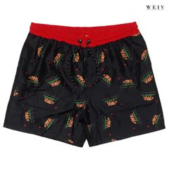 WEIV CALI BEAR SWIM SHORTS【BLACK】水着 サーフパンツ ボードショーツ カリフォルニア スイムショーツ