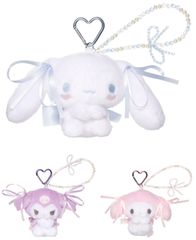 ぬいぐるみマスコット サンリオパステルカラートイシリーズ マイメロディ / クロミ / シナモロール Sanrio characters ギフト キーホルダー ぬいぐるみ カラビナ kawaii 可愛い かわいい プレゼント SHOBIDO 粧美堂 リボン