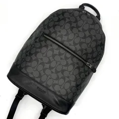 極美品<!-利用不可文字-!>COACH リュック バッグパック シグネチャー レザー ブラック 黒 F78756 リュックサック　バックパック　 メンズ　レディース　男女兼用　 シンプル　カジュアル